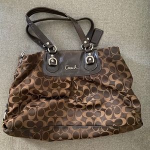 Coach brown logo bag
